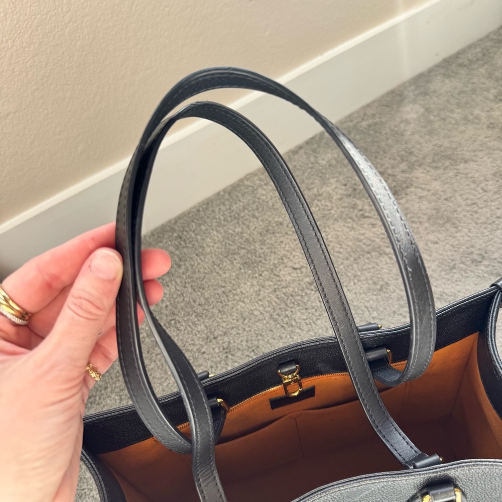 LOUIS VUITTON MONOGRAM EMPREINTE ONTHEGO MM BLACK TOTE BAG - Picture 11 of 11
